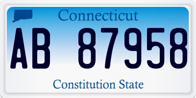 CT license plate AB87958