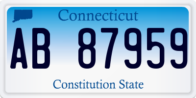 CT license plate AB87959