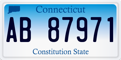 CT license plate AB87971