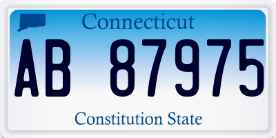 CT license plate AB87975