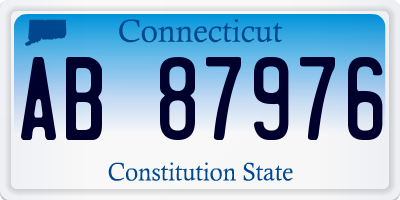 CT license plate AB87976