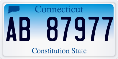 CT license plate AB87977