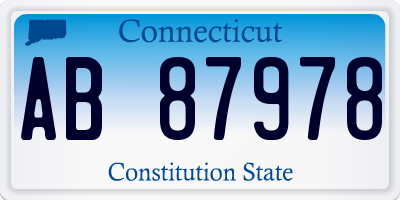 CT license plate AB87978