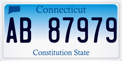 CT license plate AB87979