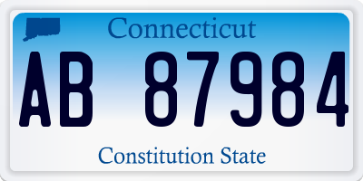 CT license plate AB87984