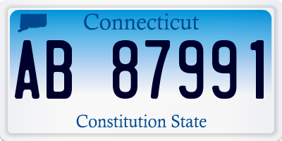 CT license plate AB87991