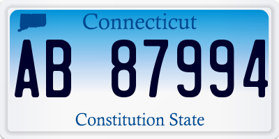 CT license plate AB87994