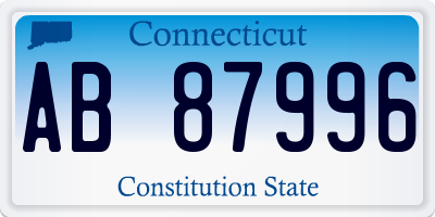 CT license plate AB87996
