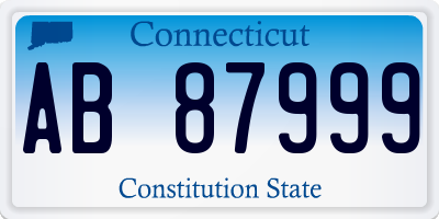 CT license plate AB87999