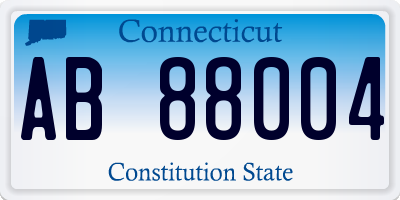CT license plate AB88004