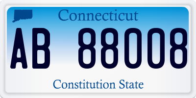 CT license plate AB88008