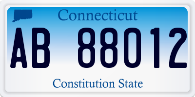 CT license plate AB88012