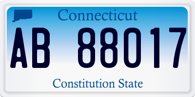 CT license plate AB88017