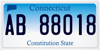 CT license plate AB88018
