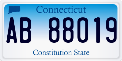 CT license plate AB88019