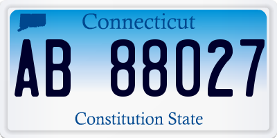 CT license plate AB88027