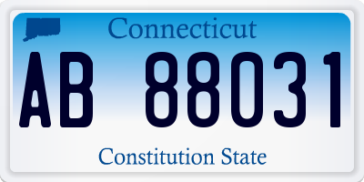 CT license plate AB88031