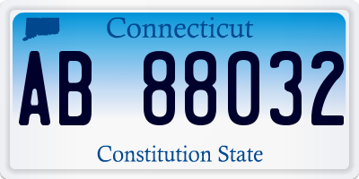 CT license plate AB88032