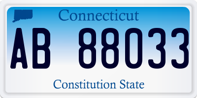 CT license plate AB88033