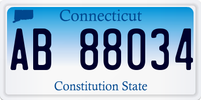 CT license plate AB88034