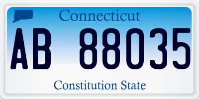 CT license plate AB88035