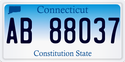 CT license plate AB88037