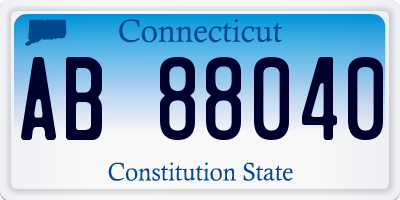 CT license plate AB88040