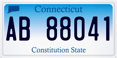 CT license plate AB88041