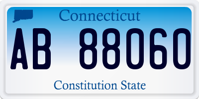 CT license plate AB88060