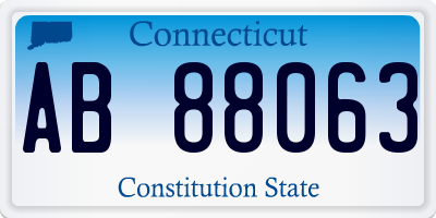 CT license plate AB88063