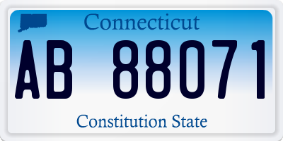 CT license plate AB88071