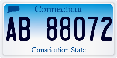 CT license plate AB88072