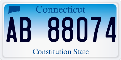 CT license plate AB88074