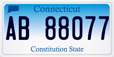 CT license plate AB88077