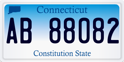 CT license plate AB88082