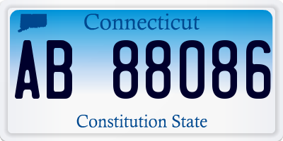 CT license plate AB88086