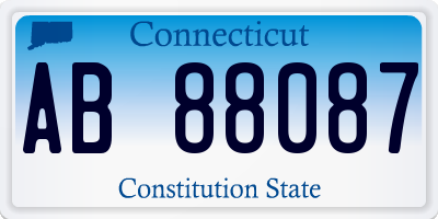 CT license plate AB88087