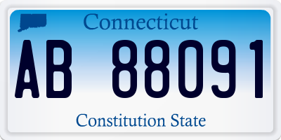CT license plate AB88091