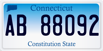 CT license plate AB88092