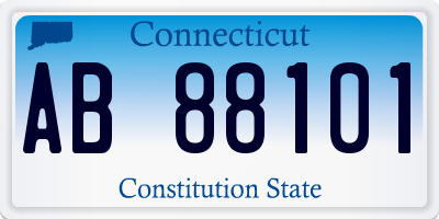 CT license plate AB88101