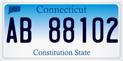 CT license plate AB88102