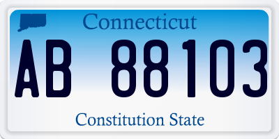 CT license plate AB88103