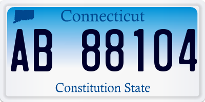 CT license plate AB88104