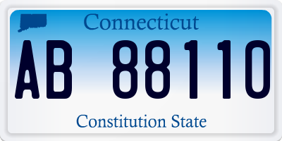 CT license plate AB88110