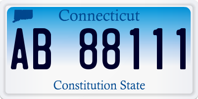 CT license plate AB88111