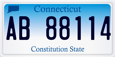 CT license plate AB88114