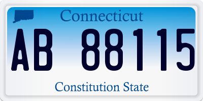 CT license plate AB88115
