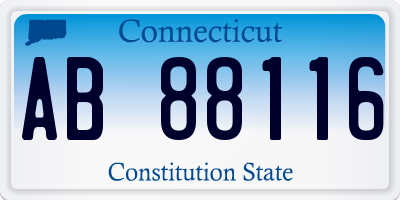 CT license plate AB88116