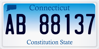 CT license plate AB88137