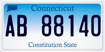 CT license plate AB88140